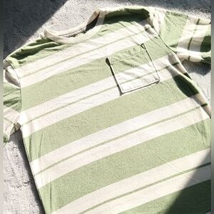 Old Navy Green Stripe Pocket Large T-shirt